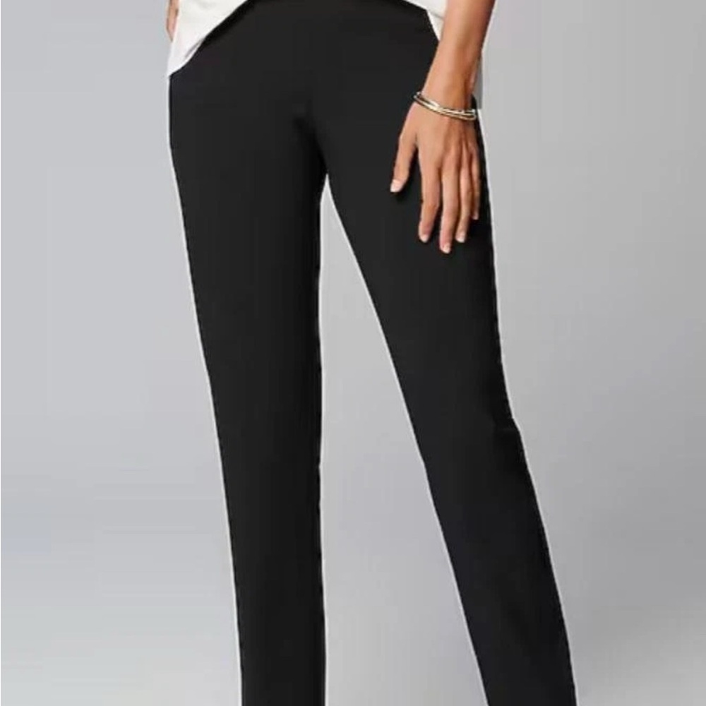 J. Jill Wearever Smooth Fit Slim Pants LP Large Petite Black Pull On Jersey Knit